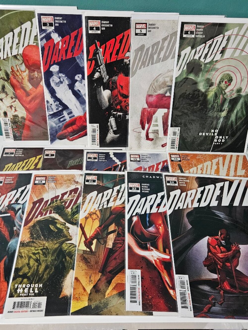 Daredevil Vol 6 (Marvel Comics, 2019) Lot of 15 Issues #1-24 #613-636 Zdarsky
